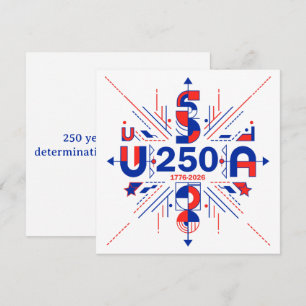 Amerika's 250ste verjaardag feestdagenkaart