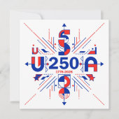 Amerika's 250ste verjaardag feestdagenkaart (Voorkant)