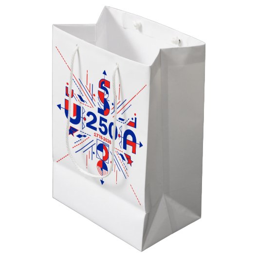 Amerika's 250ste verjaardag medium cadeauzakje (Voorkant Gekanteld)