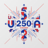 Amerika's 250ste verjaardag raamsticker (Vel)