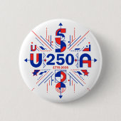 Amerika's 250ste verjaardag ronde button 5,7 cm (Voorkant)