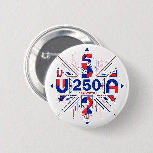 Amerika's 250ste verjaardag ronde button 5,7 cm