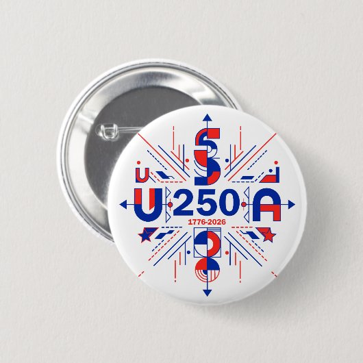 Amerika's 250ste verjaardag ronde button 5,7 cm (Voorkant /achterkant)