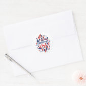 Amerika's 250ste verjaardag ronde sticker (Envelop)
