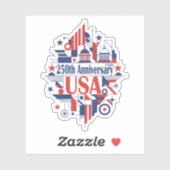 Amerika's 250ste verjaardag sticker (Vel)