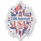 Amerika's 250ste verjaardag sticker (Voorkant)