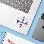 Amerika's 250ste verjaardag sticker (Laptop met iPhone)