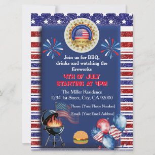 Amerika's 250ste Verjaardagsfeest Uitnodiging