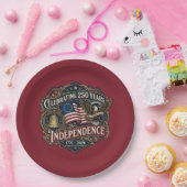Amerika's 250ste Viering Papieren Bordje (Feest)
