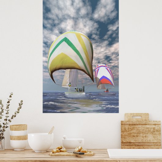 Amerika's beker. . ...de overstuur. poster (Keuken)