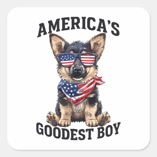 Amerika's Beste Herder Vierkante Sticker (Voorkant)