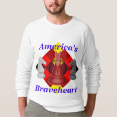 Amerika's Bravehart - Cobalt T-shirt (Voorkant)