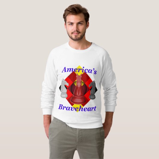 Amerika's Bravehart - Cobalt T-shirt (Voorkant volledig)