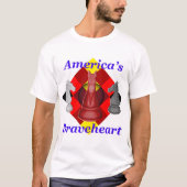 Amerika's Bravehart - Cobalt T-shirt (Voorkant)