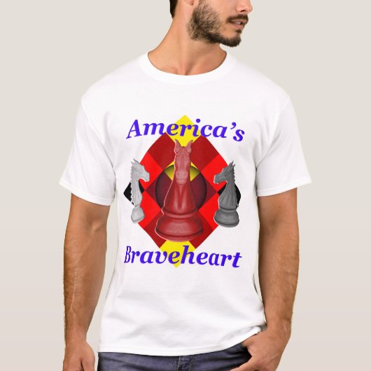 Amerika's Bravehart - Cobalt T-shirt (Voorkant)