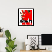 "Amerika's demise" Poster (Thuiskantoor)