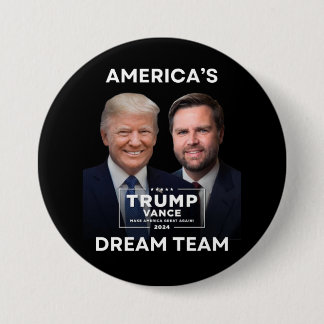 Amerika's Dream Team 2024 Trump Politieke Button