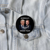 Amerika's Dream Team 2024 Trump Politieke Button (In situ)