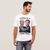 Amerika's Dream Team 2024 Trump Rally T-shirt (Voorkant volledig)