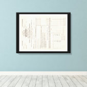 Amerika's eerste Income Tax Form Canvas Afdruk (Insitu (Houten vloer))