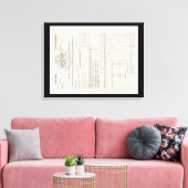 Amerika's eerste Income Tax Form Canvas Afdruk (Insitu (Woonkamer))