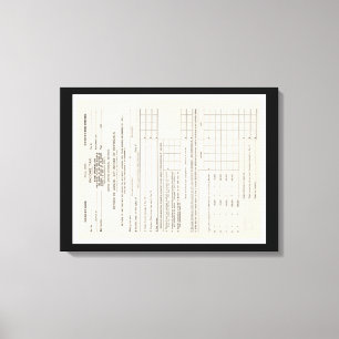 Amerika's eerste Income Tax Form Canvas Afdruk