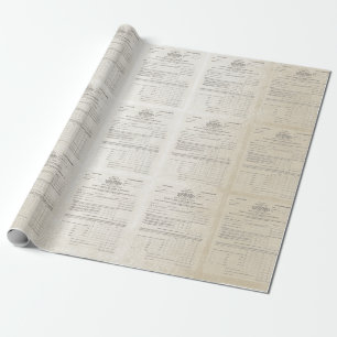 Amerika's eerste 'Income Tax Paper Gold Pearl' Cadeaupapier
