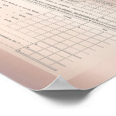 Amerika's eerste inkomstenbelastingformulier 1040  poster (Hoek)