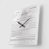 Amerika's eerste inkomstenbelastingformulier Silve Vierkante Klok (Hoek)