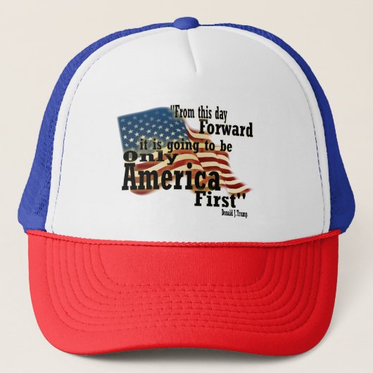 Amerika's eerste patriottische  vlag trucker pet (Voorkant)