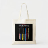 Amerika's eerste responders vlag steunt Amerikaans Tote Bag (Voorkant)