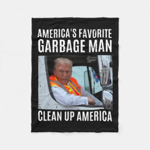 Amerika's favoriete Garge Man Clean Up America Fun Fleece Deken