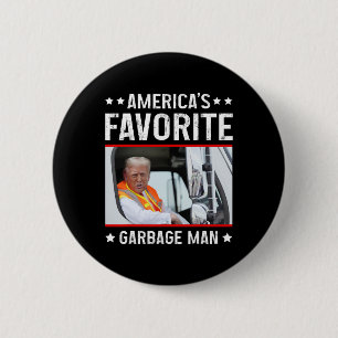 Amerika's favoriete Garge Man Funny Trump Garge Tr Ronde Button 5,7 Cm