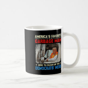 Amerika's favoriete Garge Man Trump rijdt in Garge Koffiemok