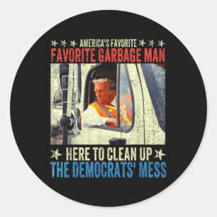 Amerika's favoriete vuilnis Man Trump rijdt in Gar Ronde Sticker