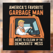 Amerika's Favoriete Vuilnisman Trump 45 47 VS Raamsticker (Vel 2)