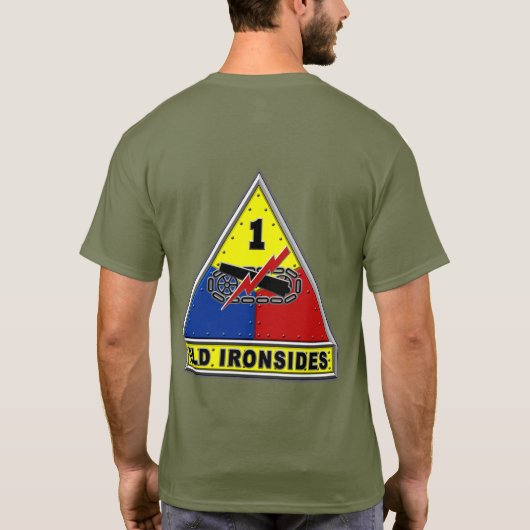 Amerika's Gepantserde Divisie T-shirt (Achterkant)