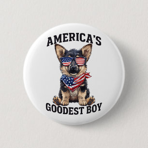 Amerika's Goedste Herdershond Ronde Button 5,7 Cm