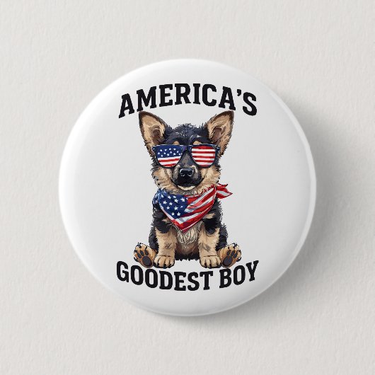 Amerika's Goedste Herdershond Ronde Button 5,7 Cm (Voorkant)