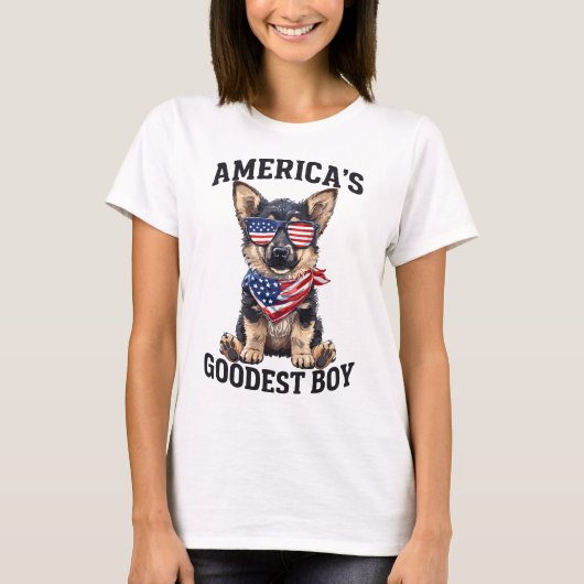 Amerika's Goedste Herdershond T-shirt (Voorkant)