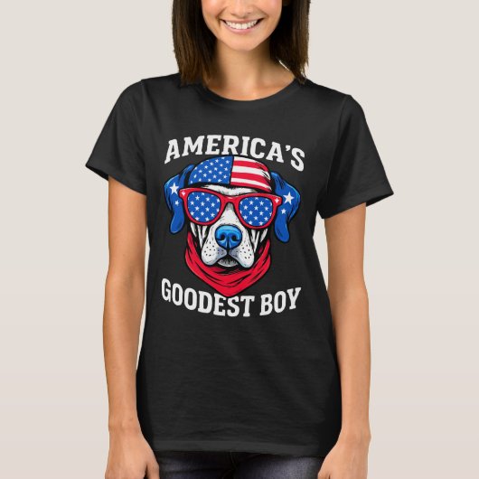 Amerika's Goedste Jongens Hond T-shirt (Voorkant)