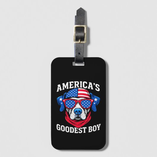 Amerika's Goedste Jongenshond Bagagelabel (Voorkant (verticaal))