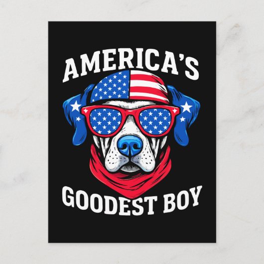 Amerika's Goedste Jongenshond Briefkaart (Voorkant)