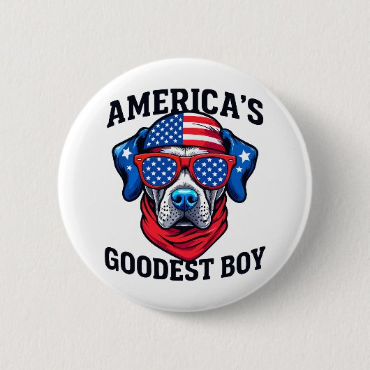 Amerika's Goedste Jongenshond Ronde Button 5,7 Cm (Voorkant)