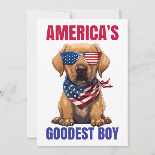 Amerika's Goedste Labrador Kaart (Voorkant)