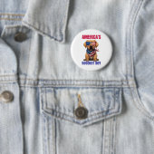 Amerika's Goedste Labrador Ronde Button 5,7 Cm (In situ)