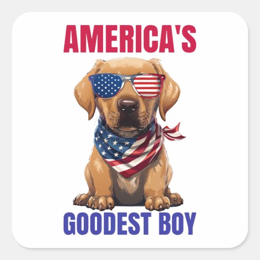 Amerika's Goedste Labrador Vierkante Sticker (Voorkant)