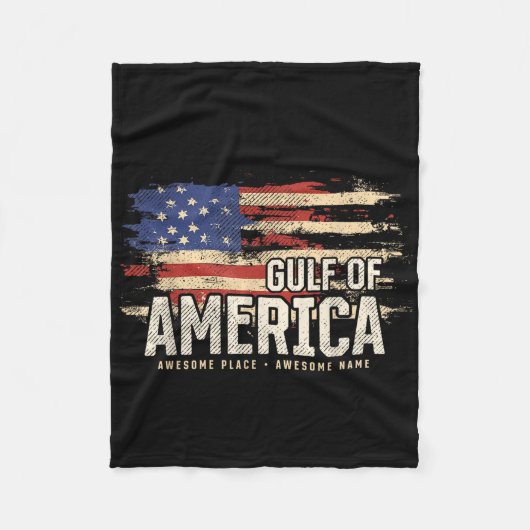 Amerika's Golf van Amerika Grunge Patriottisch Fleece Deken (Voorkant)