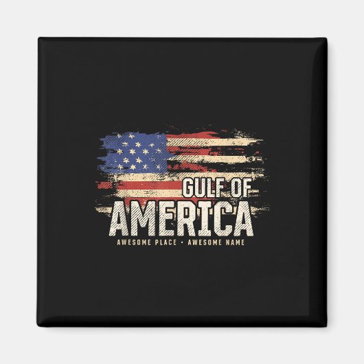 Amerika's Golf van Amerika Grunge Patriottisch Magneet (Voorkant)