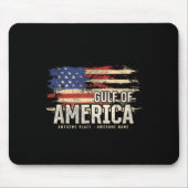 Amerika's Golf van Amerika Grunge Patriottisch Muismat (Voorkant)